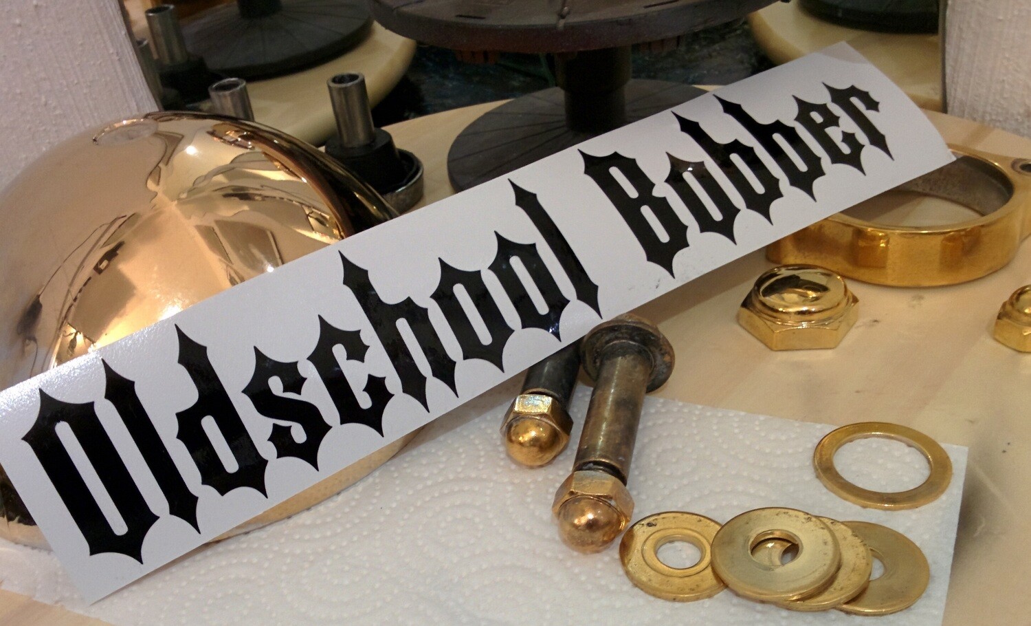 ​&quot;Oldschool Bobber&quot;  ♠ &quot;Save The Choppers&quot; ♠ KFZ-Folien-Schriftzug Weiß ♠ Schwarz