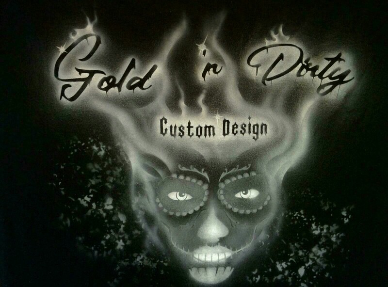 Gold &#39;n Dirty - Custom Design Uni Shirt Größe L