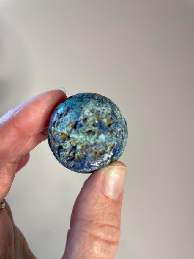 Malachite , azurite sphere
