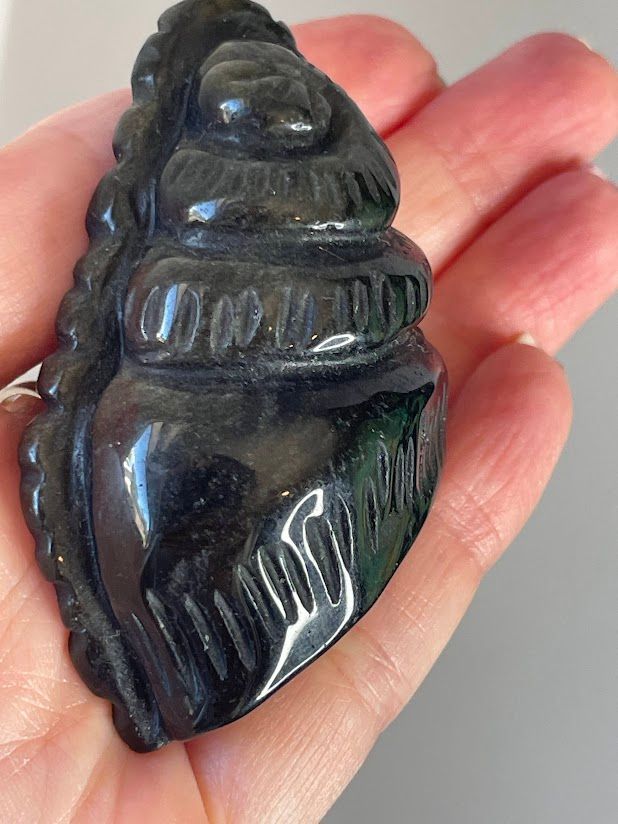 Gold obsidian shell