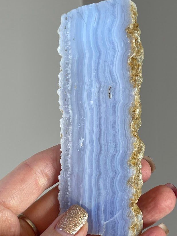 Blue lace agate slab