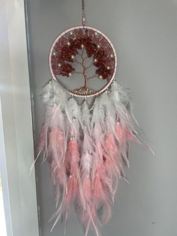 Rose quartz dream catcher