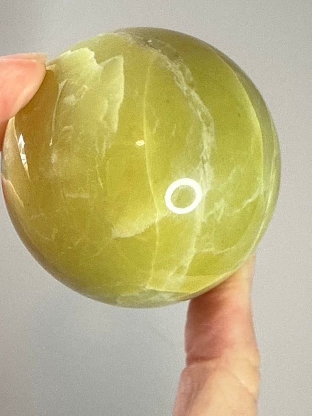 Green opal sphere