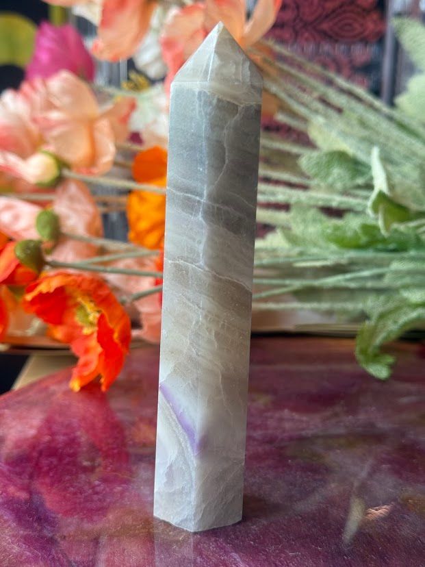 Silky fluorite tower