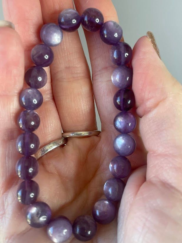 Gem lepidolite bracelet