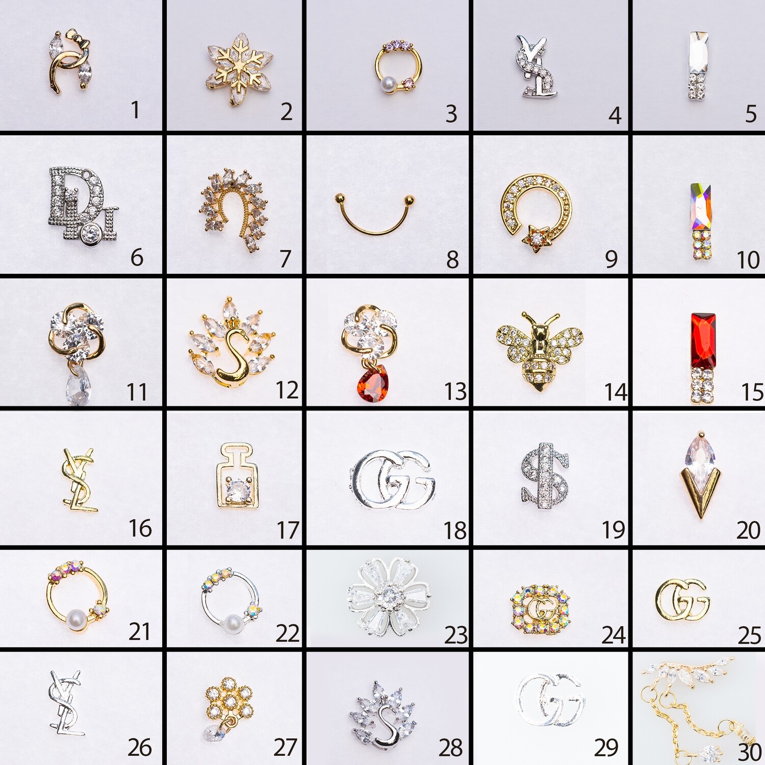 NAIL CHARMS SINGLE PIECES