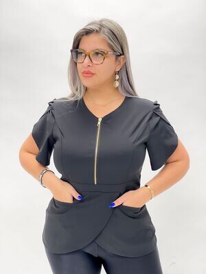 Black Aesthetician Uniforms (Short Sleeve)