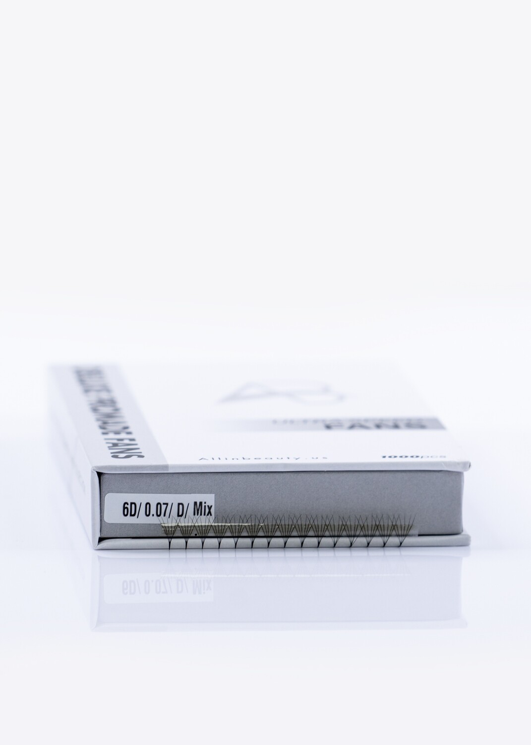 6D DELUXE PROMADE FANS LASHES, Thickness: 0.07, Curl: D, Length: Mixed 8-9-10-11-12-13mm