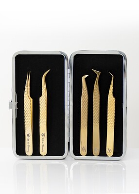 TWEEZERS KIT GOLD