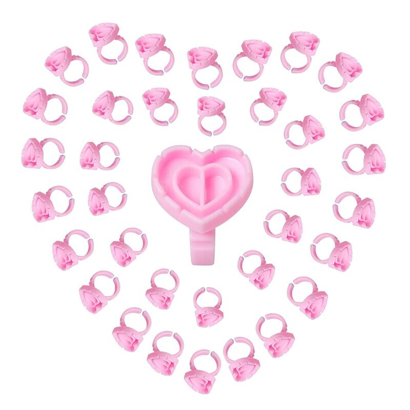 Eyelash Glue Holder Heart Shape (100PCS)