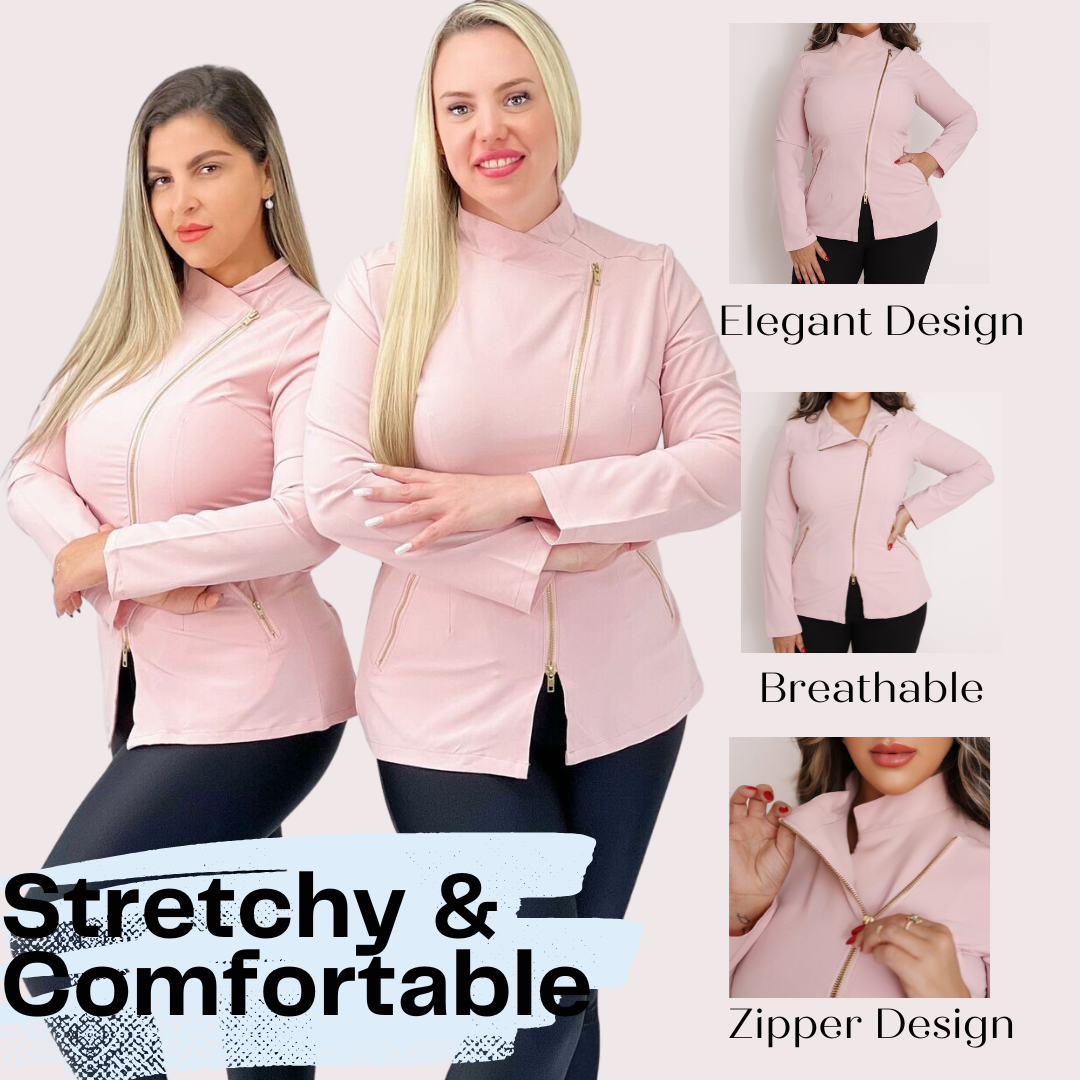 Pink Aesthetician Uniforms (Style 1 Long Sleeve)