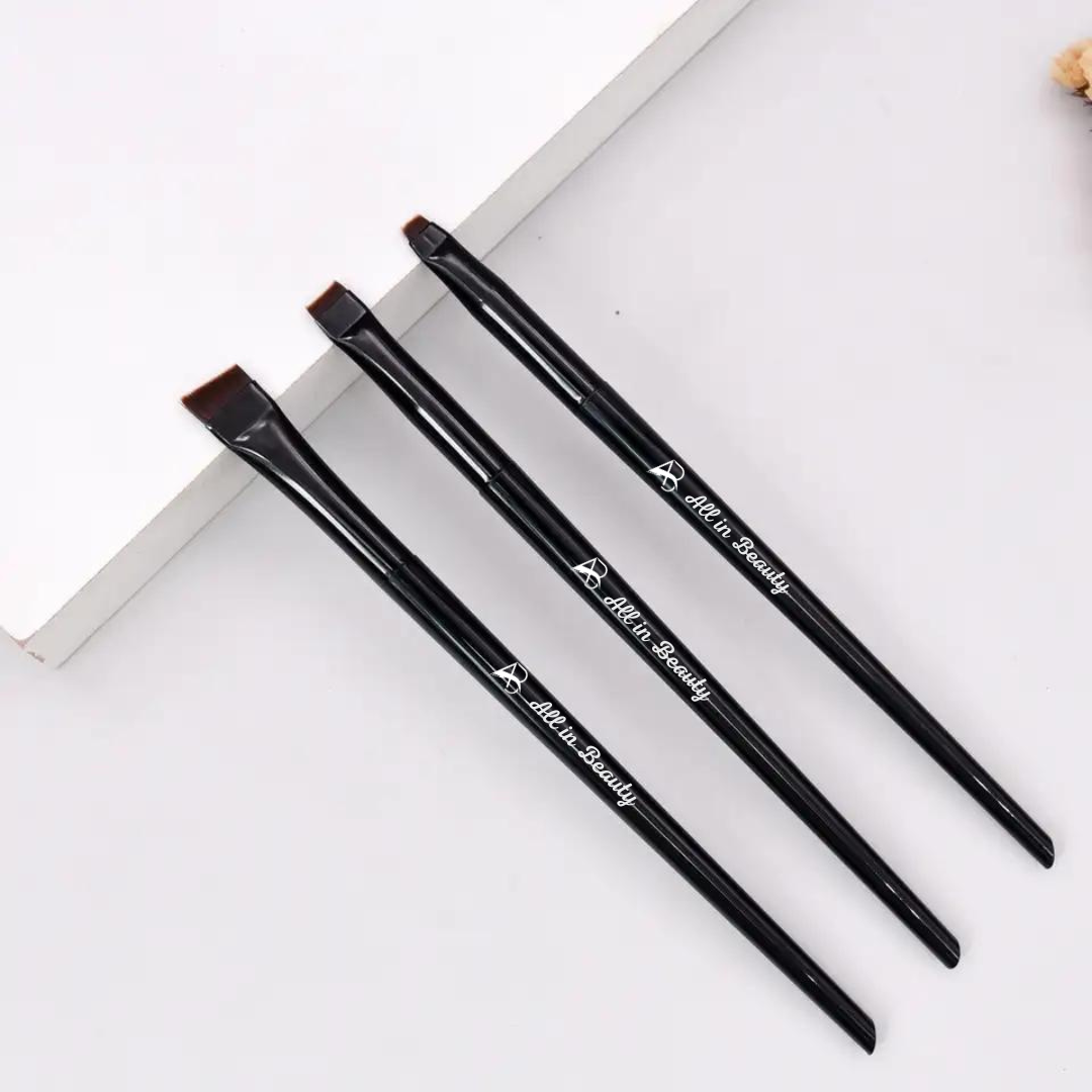 HENNA BRUSH ANGLED & FLAT(3pcs), COLOR: Black