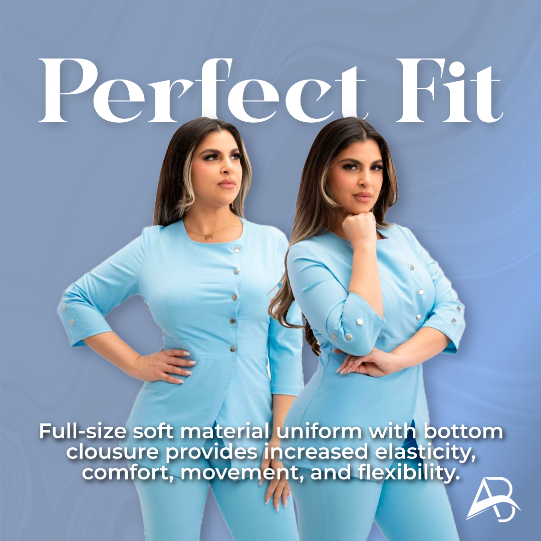 ELEGANT BLUE SET  (3/4 Sleeve uniform)