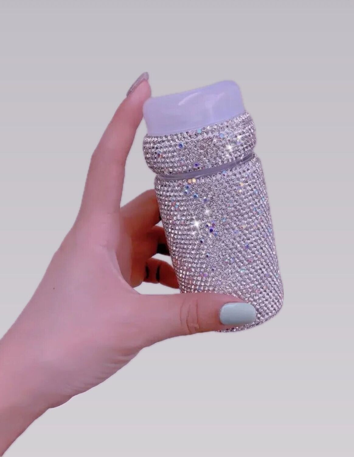 Rhinestone Push Down Liquid Bottle