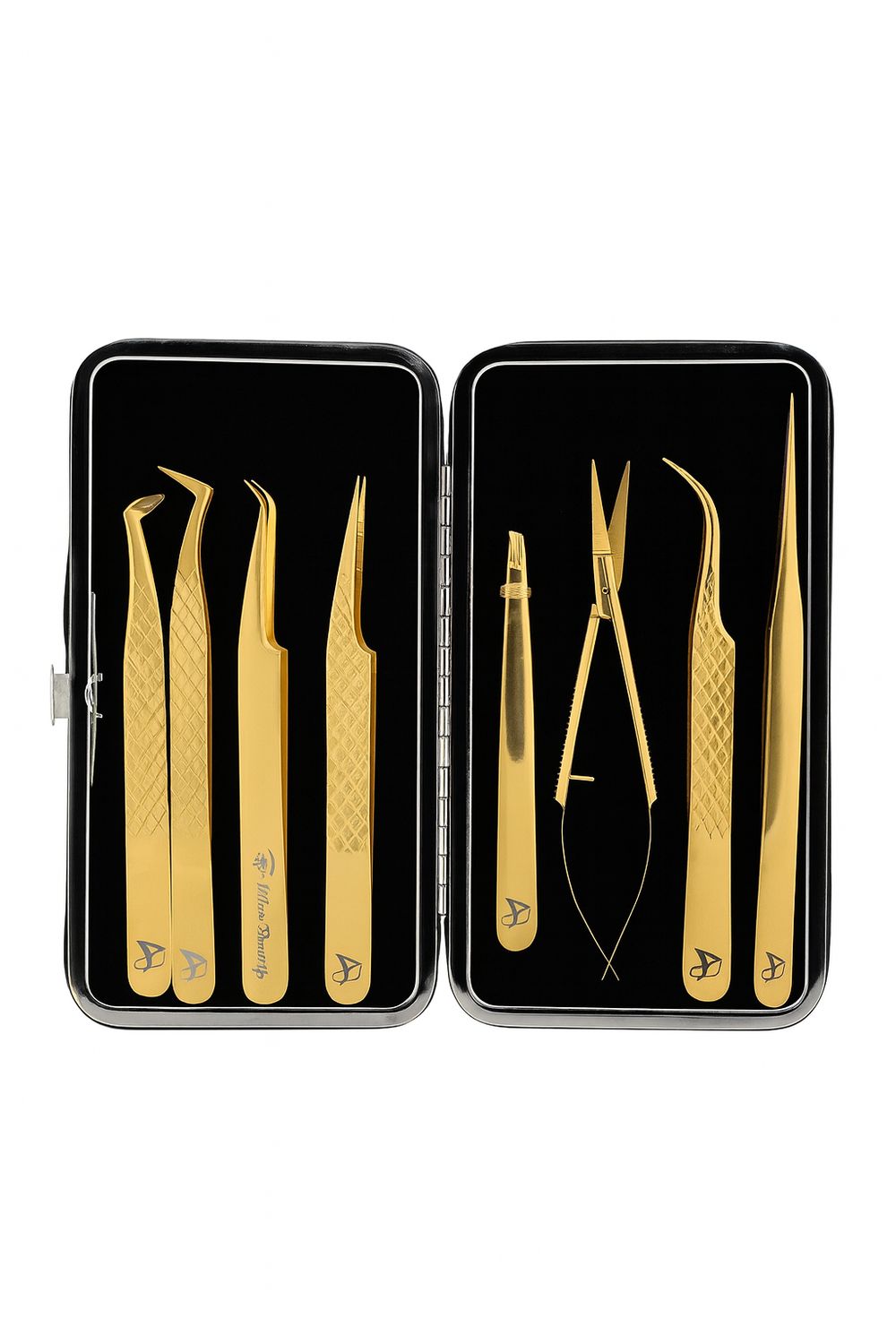 TWEEZERS KIT GOLD TWEEZERS KIT GOLD, Quantity: GOLD 8pcs