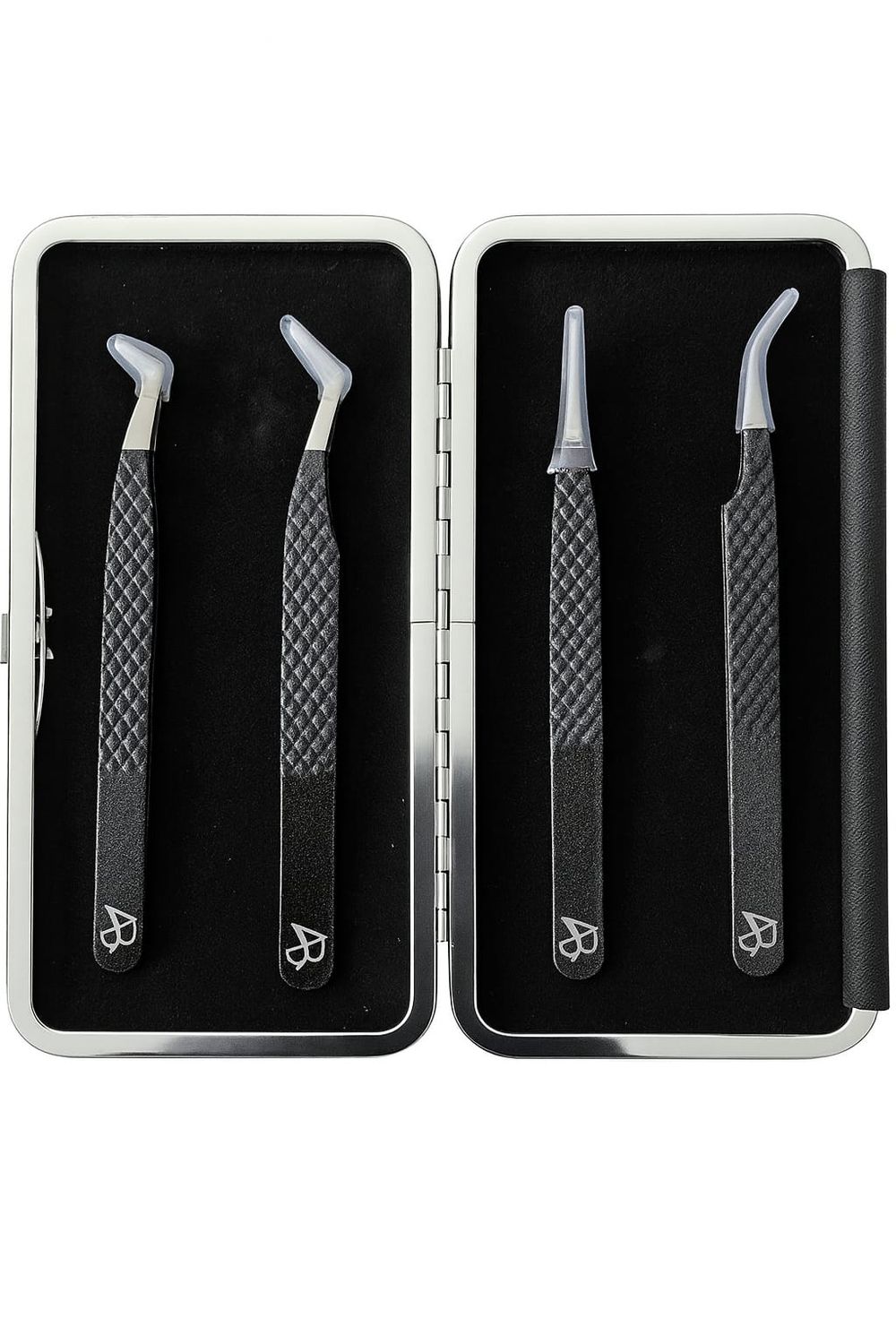 BLACK TWEEZERS KIT (4pcs)