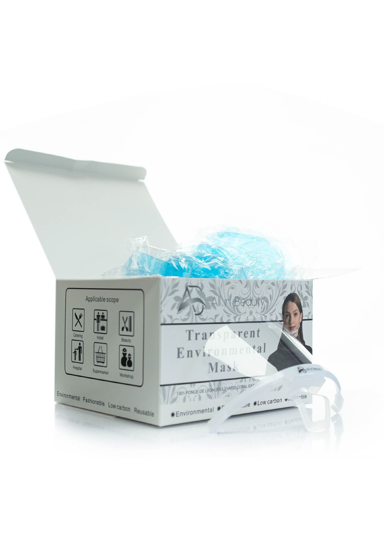 PLASTIC CLEAR FACE MASK (10pcs)