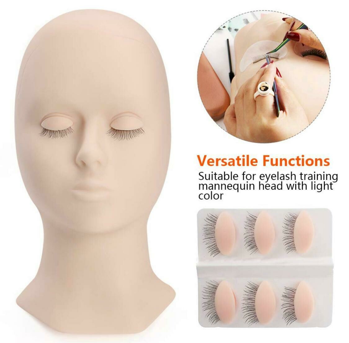 PRACTICE HEAD WITH REPLACEMENT EYELIDS