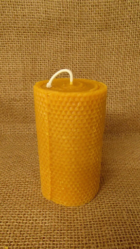 Bees Wax Pillar Candle 6 inch