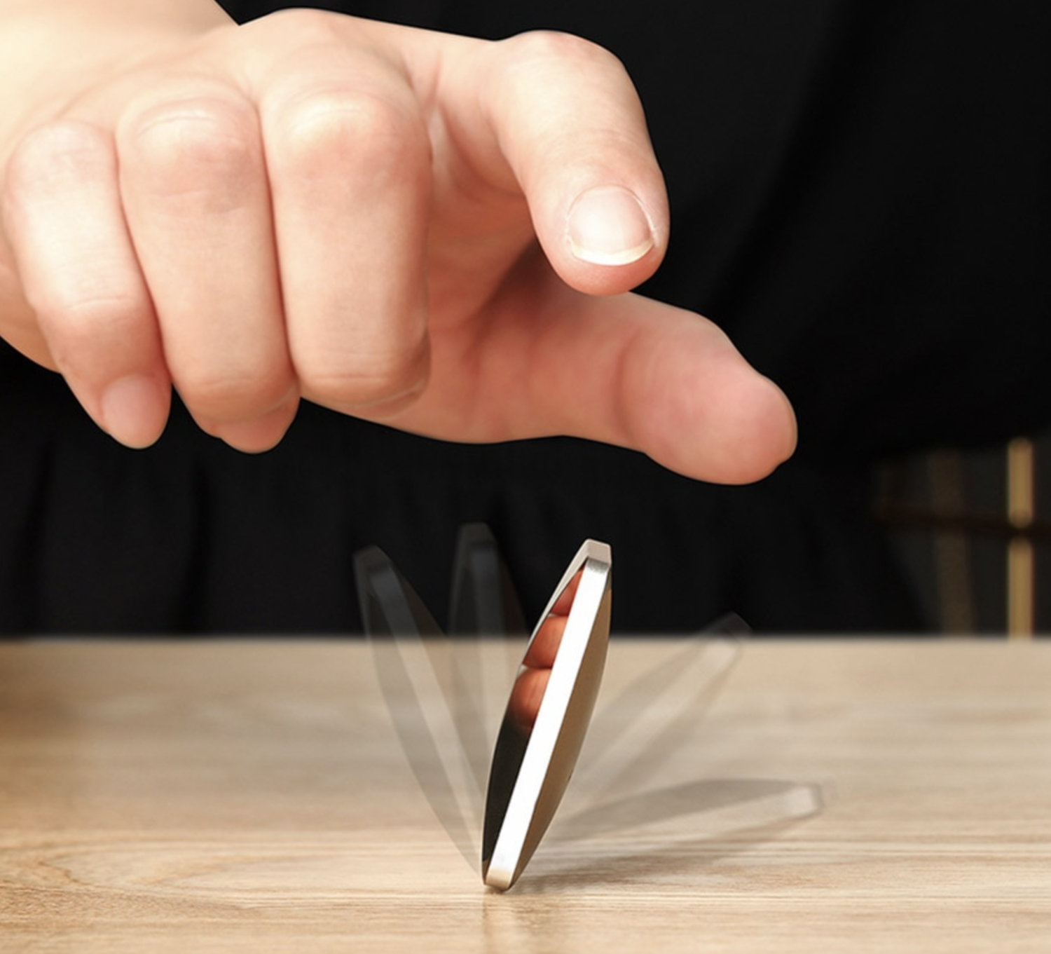 Flipping Kinetic Desk Toy with Leather Pouch