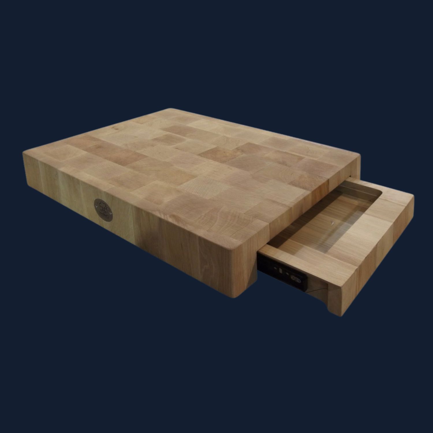 Butcher block with knife storage