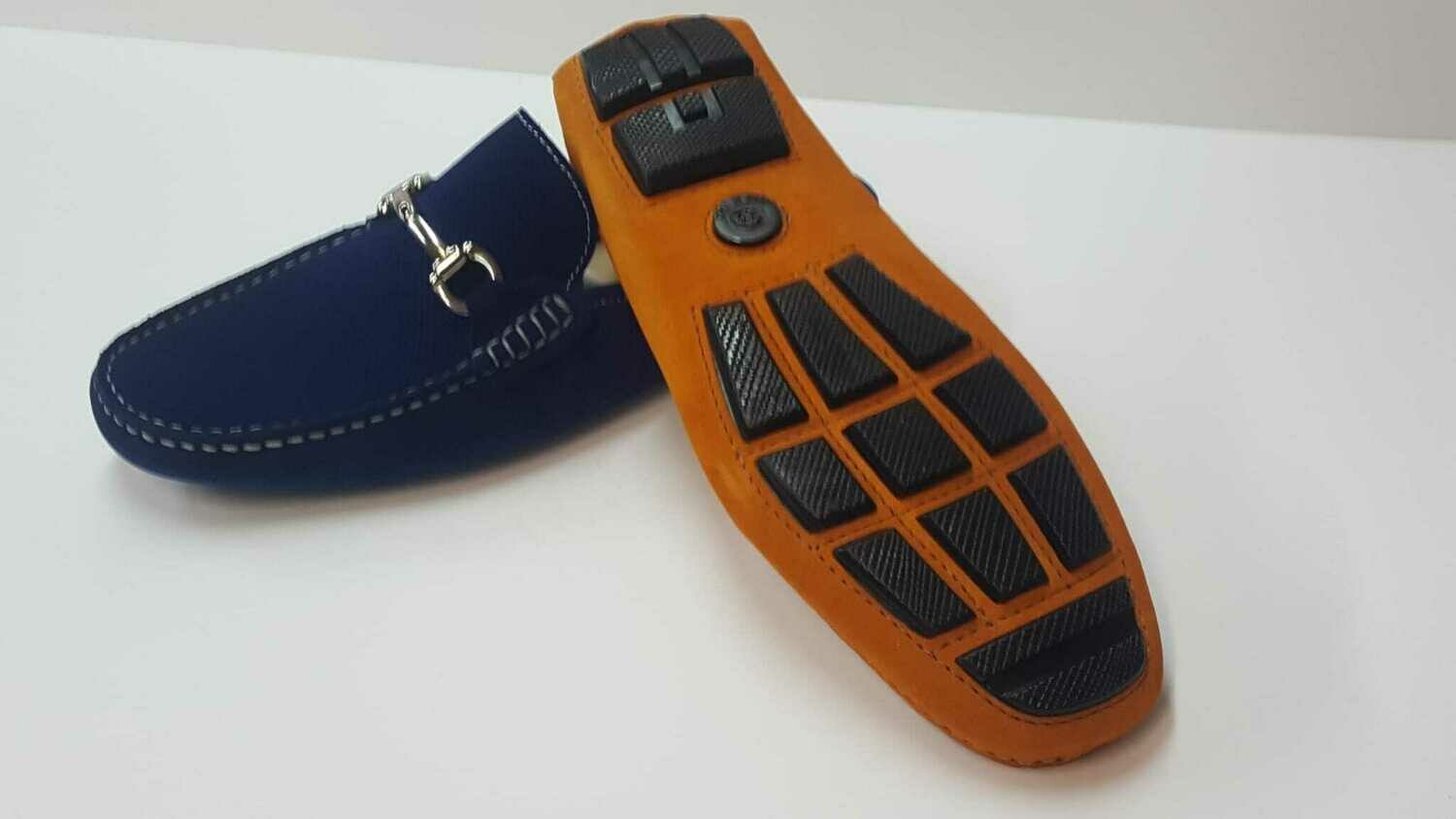 Mocassino uomo con fibbia in acciaio Mocassino uomo con fibbia in acciaio