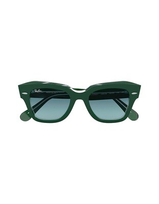 Ray-Ban State Street occhiali da sole RB2186 / 12953M Colore verde-blu sfumata