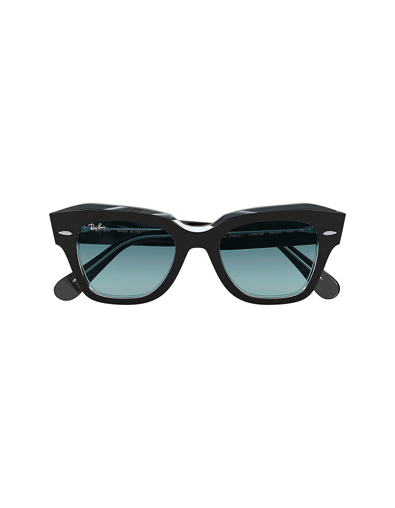 Ray-Ban State Street occhiali da sole RB2186 / 12943M Colore nero-blu sfumata