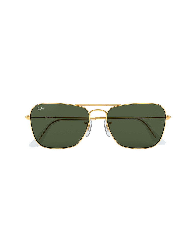Ray-Ban Caravan occhiali da sole RB3136 / 001 Colore oro - verde