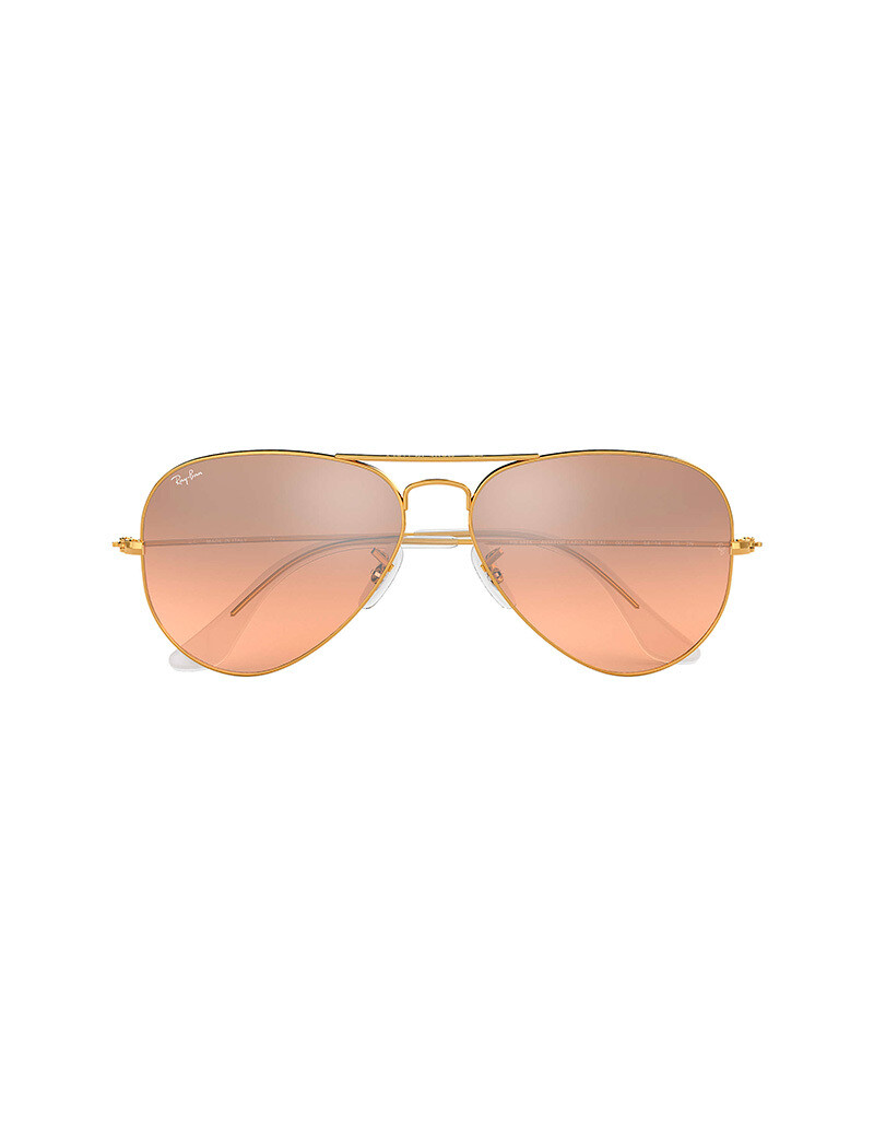 Ray-Ban Aviator Gradient occhiali da sole RB3025 / 001/3E Colore oro - argento-rosa specchiata