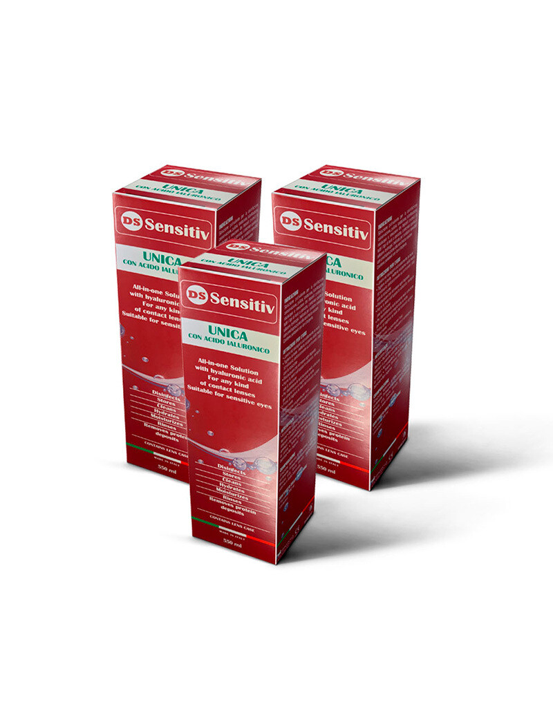 3X | DS Sensitiv – Unica con acido ialuronico (3 confezioni da 550ml)