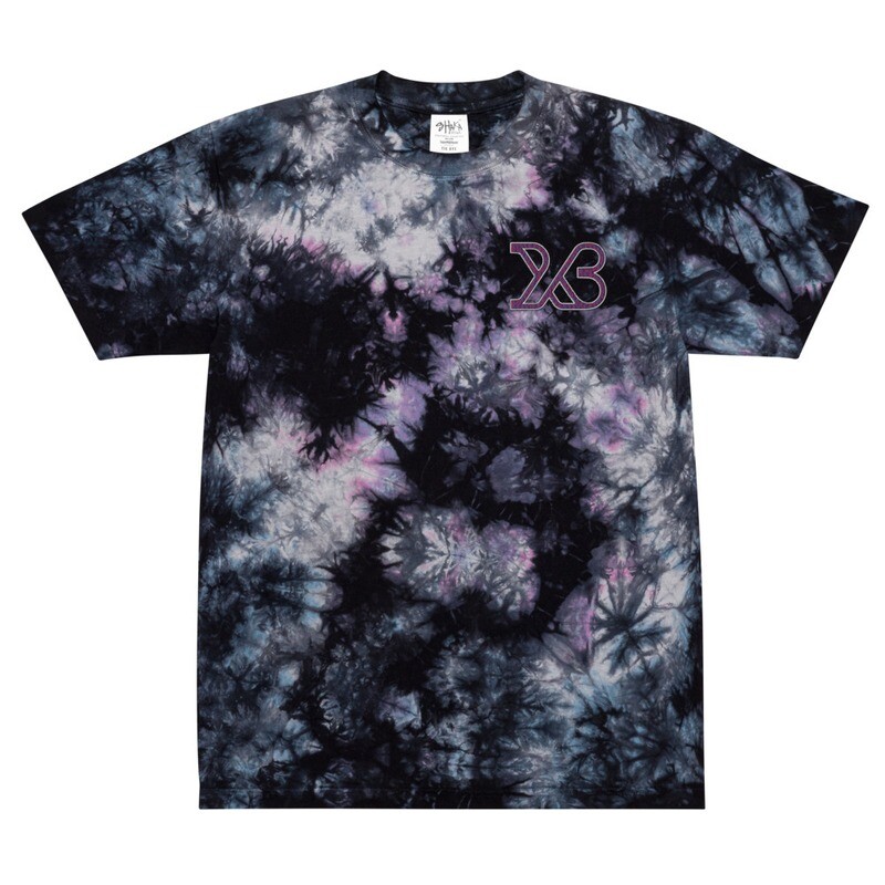 XBLS Galaxy - Oversized Embroidered tie-dye t-shirt (Heavyweight)