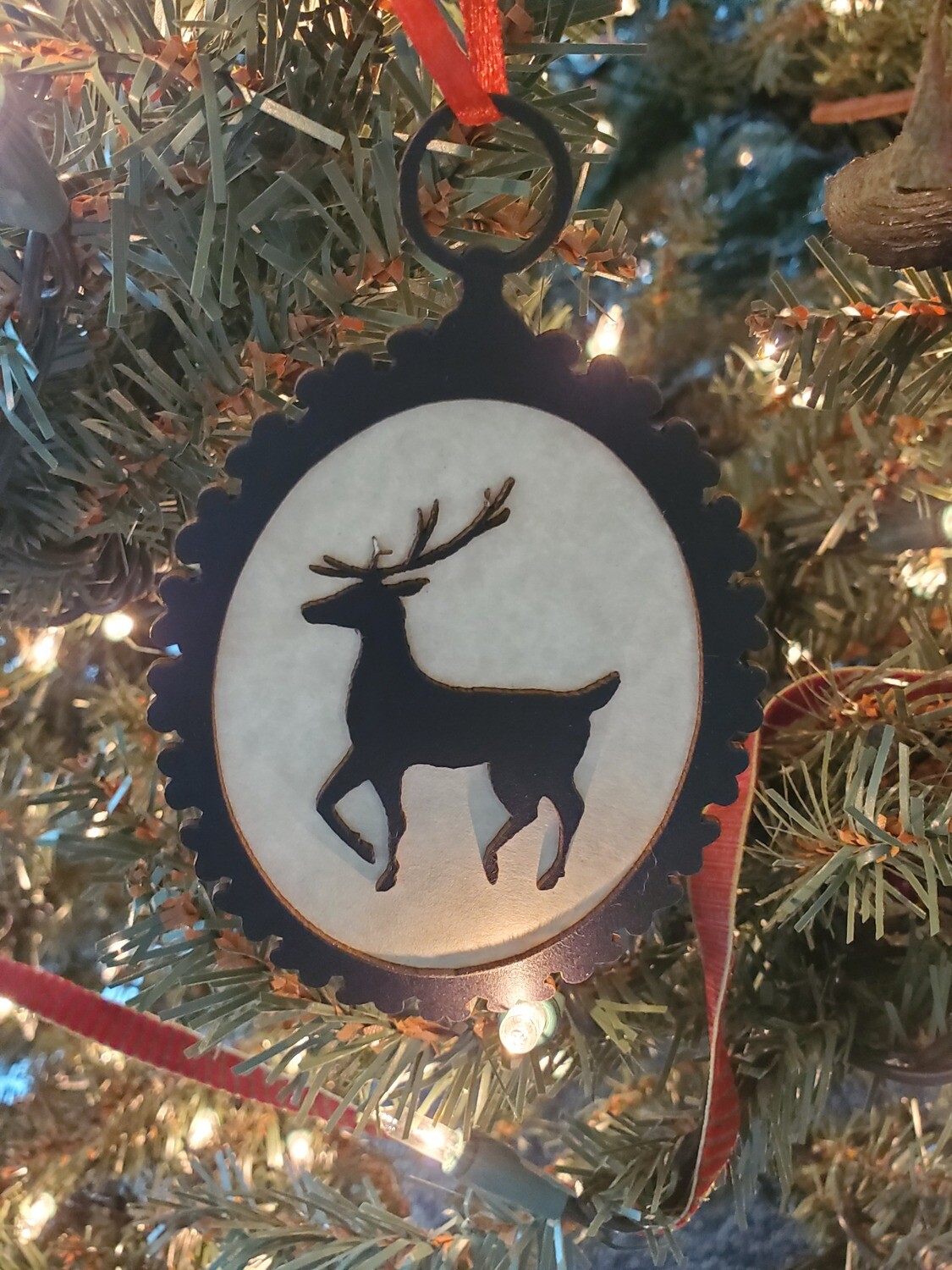 Reindeer Silhouette Ornament 