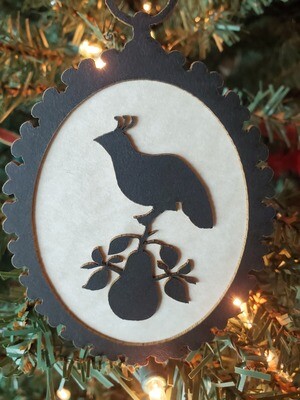 Partridge Silhouette Ornament 