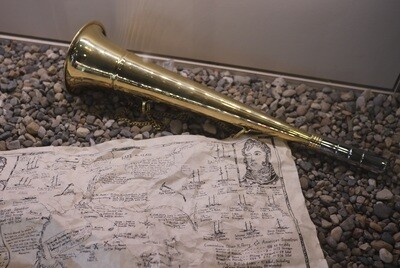 Brass Fog Horn with Reed Attachment