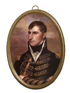 William Henry Harrison Framed Oval Portrait