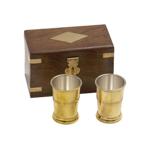 Rum Cups in Wooden Box