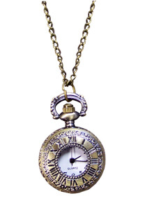 1"  Bronze Watch Pendant Necklace