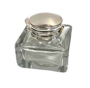 1 3/4" Clear Glass Inkwell 