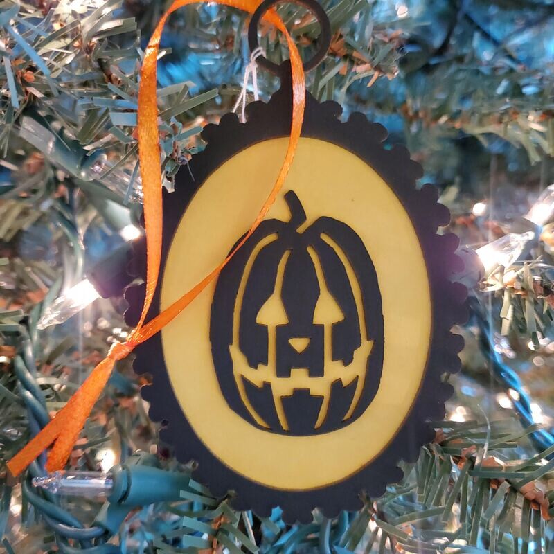 Jack-O-Lantern Silhouette Ornament 