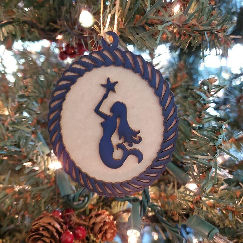 Mermaid Silhouette Ornament 