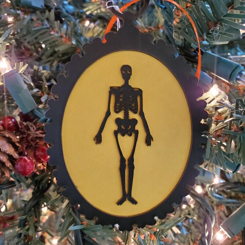 Skeleton Silhouette Ornament Skeleton Silhouette Ornament