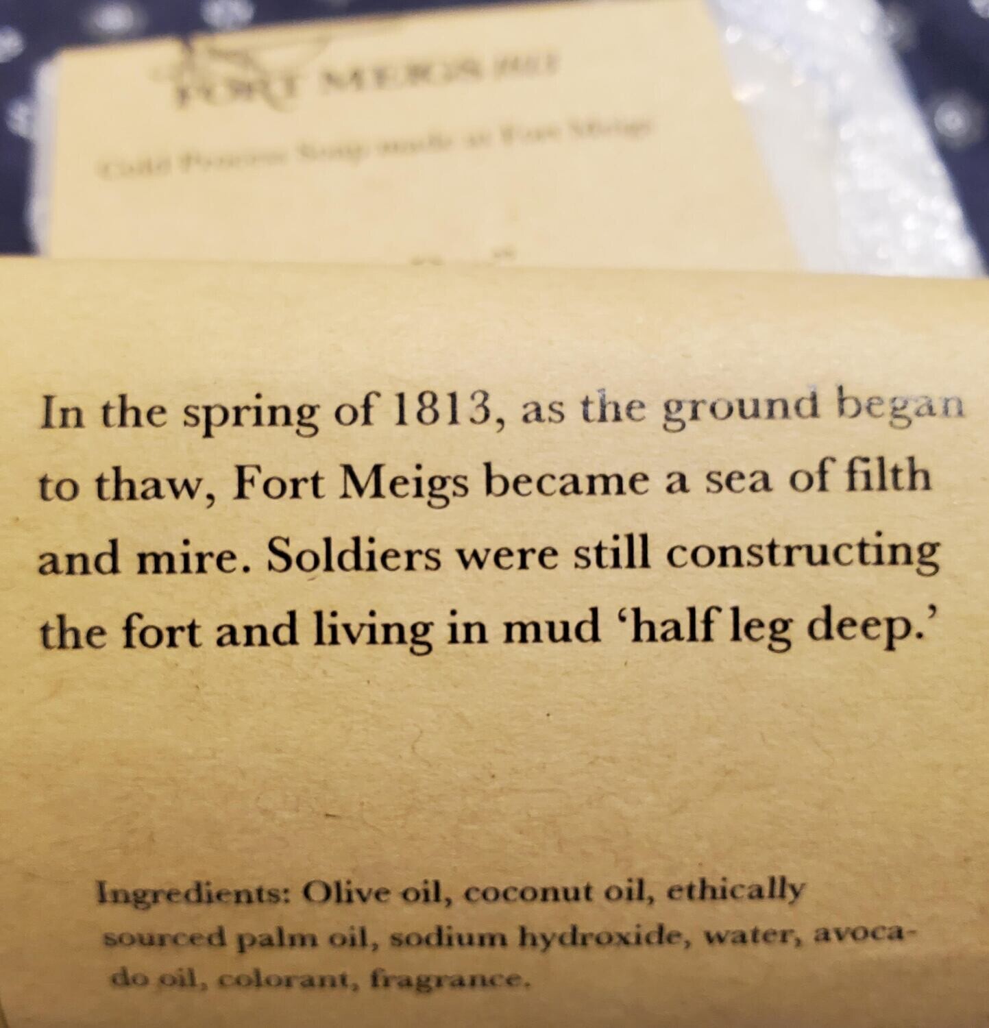 Fort Meigs Spring, 1813 Scented Soap 