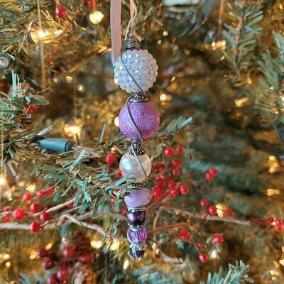 Purple Beaded Icicle 