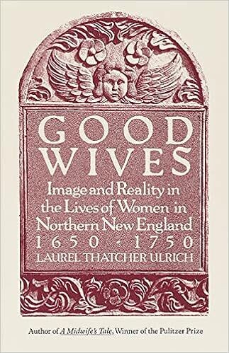 Good Wives: Image and Reality in the Lives of Women in Northern New England 1650-1750