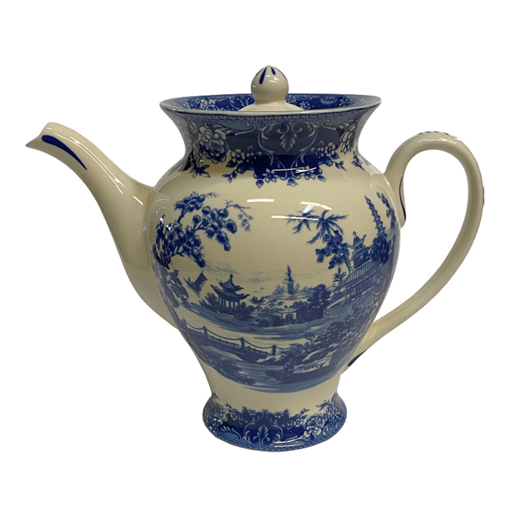 Pagoda Blue Teapot