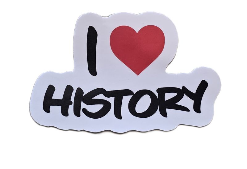 I Love History Vinyl Sticker