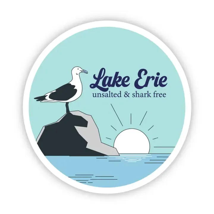 Lake Erie Unsalted &amp; Shark Free Vinyl Sticker