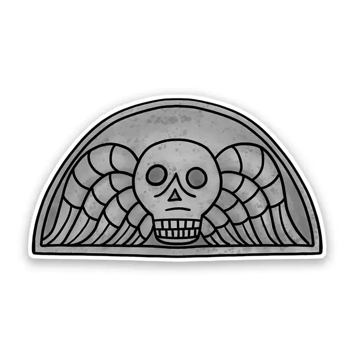 Death&#39;s Head Memento Mori Vinyl Sticker