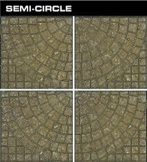 Cobblestone Patio Block 16"x16"- Suede Quarter Turn